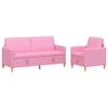 vidaXL Set di Divani con Storage 2 pcs Rosa Poliestere
