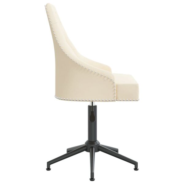 vidaXL Sedie da Pranzo Girevoli 6 pz Crema in Velluto