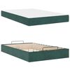 vidaXL Struttura letto con materasso con materasso 2 pcs Verde Velluto