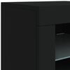 vidaXL Credenza con Luci LED Nera 162x37x67 cm