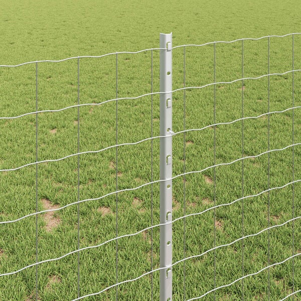 vidaXL Recinzione con Posto Argento 1 x 25 m Acciaio