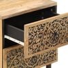 vidaXL Comodino 40x33x46 cm in Legno Massello di Mango