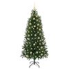 vidaXL Albero di Natale artificiale con 300 LED Verde 180 cm PE e PVC