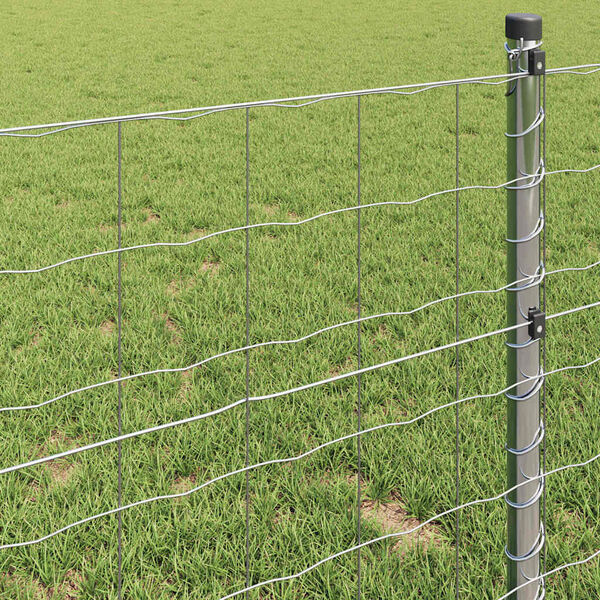 vidaXL Recinzione Euro Argento 1.2 x 10 m Acciaio zincato a caldo