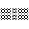 vidaXL Connettori per Zerbino 10 pz in Gomma Nera