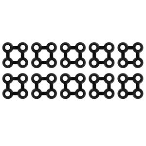 vidaXL Connettori per Zerbino 10 pz in Gomma Nera