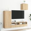 vidaXL Mobili TV a Muro 4pz Rovere Sonoma in Legno Multistrato