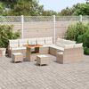 vidaXL Set Divano da Giardino con cuscino 13 pcs Beige polyrattan