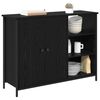vidaXL Credenza Rovere Nero 100 x 33 x 75 cm Legno multistrato
