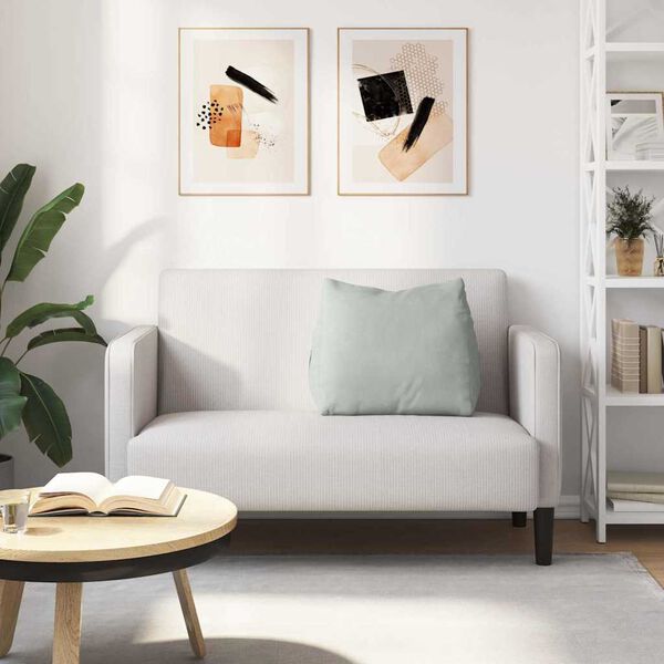 vidaXL Cuscino per Schiena Grigio chiaro 60 x 20 x 50 cm