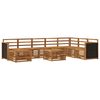 vidaXL Set di divani da esterno 7 pz Naturale Legno di Acacia Massello