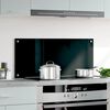 vidaXL Paraschizzi per Cucina Nero 90x40 cm in Vetro Temperato