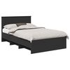 vidaXL Struttura del letto Nero 120 x 123 cm Legno ingegnerizzato