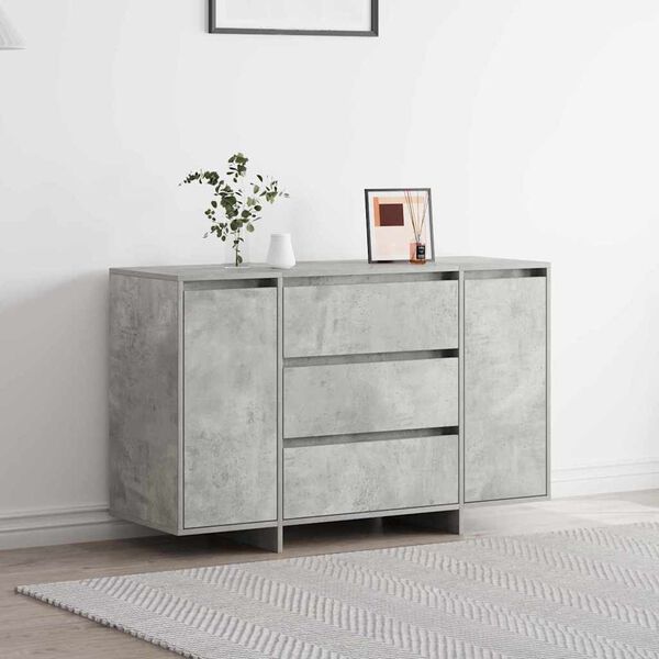 vidaXL Credenza Grigio cemento 120 x 41 x 75 cm Legno multistrato