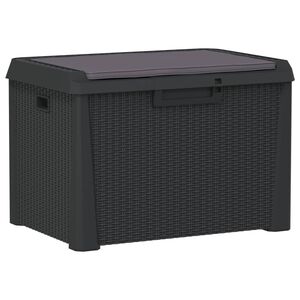vidaXL Baule da Giardino con Cuscino Seduta Antracite 125 L in PP