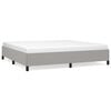 vidaXL Giroletto senza Materasso Grigio Chiaro 200x200 cm Tessuto