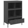 vidaXL Credenza Nera 68x39x101,5 cm in Acciaio
