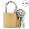 vidaXL U Lock con Chiavi 100 pcs Ottone Ferro