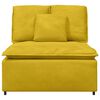 vidaXL Modulo Centrale Divano Modulare con Cuscini Giallo 100 cm