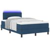 vidaXL Letto a molle con materasso con led Blu 120 x 190 cm Tessuto