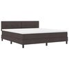 vidaXL Letto a molle con materasso Marrone Scuro 180 x 200 cm Tessuto