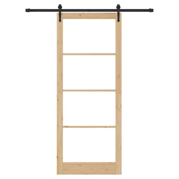 vidaXL Porta scorrevole Naturale 83 x 232 cm