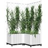 vidaXL Fioriera da Giardino con Graticcio Bianco 80x80x136 cm PP