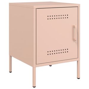 vidaXL Comodino Rosa 36x39x50,5 cm in Acciaio