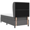 vidaXL Letto a molle con materasso Grigio scuro 80 x 200 cm Tessuto