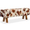 vidaXL Panca in Vera Pelle Bovina con Motivo a Rombi