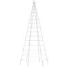vidaXL Albero di Natale a LED su Pennone 200 LED Bianco Freddo 180 cm