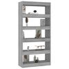 vidaXL Libreria/Divisorio Grigio Sonoma 80x30x166 cm in Truciolato