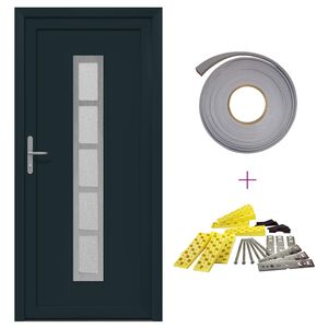 vidaXL Porta Frontale Antracite 98 x 208 cm PVC