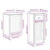 vidaXL Set Mobili da Bagno 4 pz BODO Bianco in Legno Massello di Pino