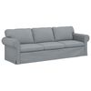vidaXL Divano Grigio chiaro 245 x 82 x 80 cm Tessuto