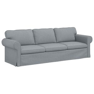 vidaXL Divano Grigio chiaro 245 x 82 x 80 cm Tessuto