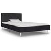 vidaXL Giroletto senza Materasso Nero 90x200 cm in Tessuto