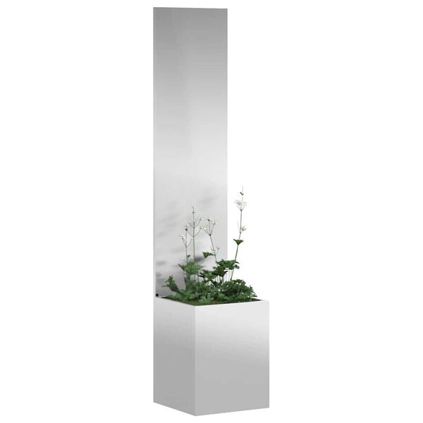 vidaXL Schermo per privacy in giardino Traforo Argento 32 x 140 cm