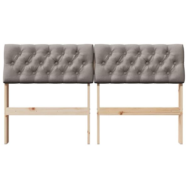 vidaXL Testiera imbottita Talpa 135 cm Pino massello