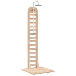 vidaXL Doccia da esterno 223 cm Legno massello di pino e acciaio inox