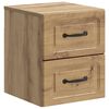 vidaXL Mobiletto da notte a muro Rovere Artigianale 34,5 x 33 x 40 cm