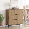 vidaXL Credenza Rovere artigianale 79,5 x 33 x 82 cm Legno multistrato