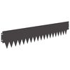 vidaXL Bordura per Prato 10 pcs 103 x 20 cm metallo Nero