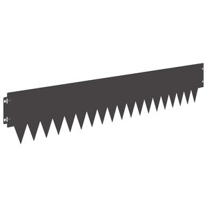 vidaXL Bordura per Prato 10 pcs 103 x 20 cm metallo Nero