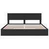 vidaXL Letto con Contenitore Nero 200 x 200 cm Legno multistrato