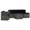 vidaXL Set Divani da Giardino su Pallet 6 pz con Cuscini Massello Pino