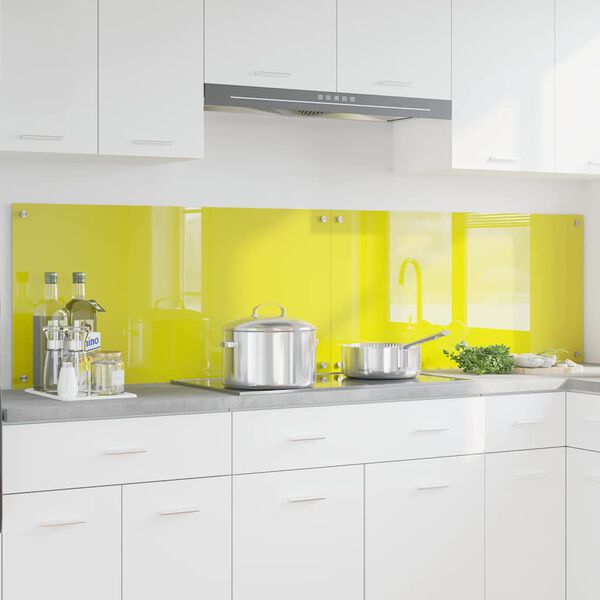 vidaXL Rivestimento da Cucina 2 pcs Giallo 100 x 50 cm vetro temperato