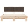 vidaXL Letto con Testiera Rivestita Talpa 180 x 200 cm Pino massello