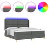 vidaXL Letto a molle con materasso Grigio 140 x 200 cm Tessuto