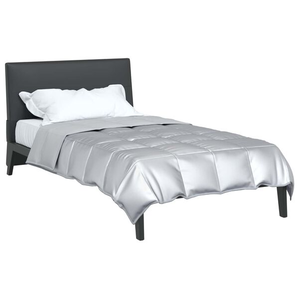 vidaXL Piumone Completo Annuale Argento 140 x 220 cm Satin e Micropile